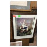 Cottontail teller framed picture 16x20