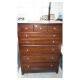 Tall chest of drawers, mahogany finish 5 drawers
