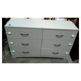 Six drawer modern design dresser grey color