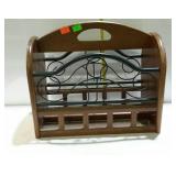 Wood and metal magazine rack