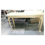 Blond sofa table with Queen Anne legs, 50 x 17 x