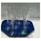 Stemware - Set of eight footed flutes
