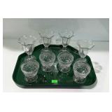 Glassware- four ice cream sundae glasses, and four