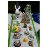 Easter decor - ceramic, cloth, polystone - bunnies