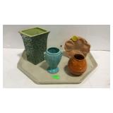 Pottery, 2 McCoy pieces, vases