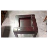 Occasional table with display area in top;