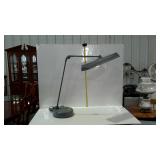 Industrial task lamp, base swivels, lamp head