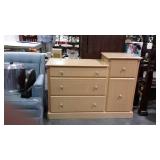 Maple Baby dresser with changing table height on
