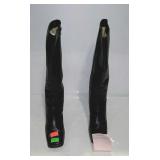 Ladies black tall boots, size 8, made in Italy