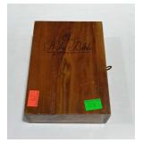 Wooden box with holy bible