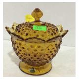 Fenton covered candy dish