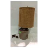 Stoneware crock base table lamp