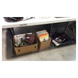 Three box lots with misc glassware, video camera,