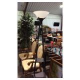 Floor lamp glass shade and 3 shelf base matches