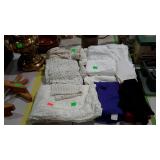 Vintage and new table linens, tablecloths and