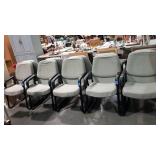 Set of five waiting room chairs, seller code D3