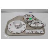 Tray lot of English China