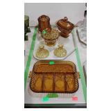 Group lot of colored glass