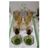 Group lot of multi colored glass