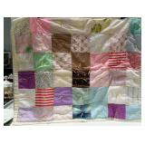 Baby blanket, knotted, 36 x 29