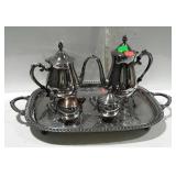 Silver plate coffee and tea service