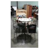 3-pc bistro set - black iron 28" diameter table