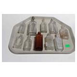 Tray lot of bottles