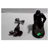 Golf style drink mix set, and golf statue