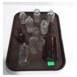 Tray lot of bottles