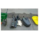 Parts to leaf blower and a empty chainsaw case