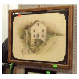 Swing Framed wall decor picture signed 24x20