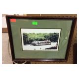 River boat framed picture signed 17x14