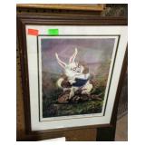 Cottontail teller framed picture 16x20