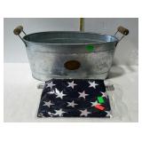 Home decor - Galvanized planter bucket with double