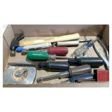Tools - hammer, nut & screw drivers, tape measure,