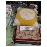 Home decor group lot, includes three pillows