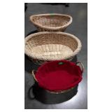 Group of three baskets