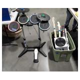 Rock band drum set with accessories, seller code