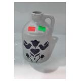 Home decor pottery jug with blue tulip & bird