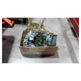 Seasonal decor, grapevine wreaths, and bird house