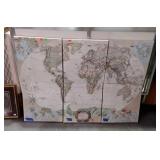Folding world map picture, seller code GE