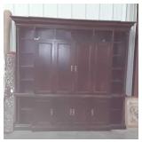 Large two piece entertainment center, measures 89