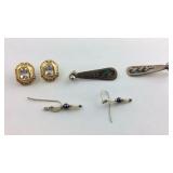 Three pairs of Sterling earrings