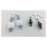 Two pairs of Sterling earrings