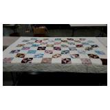 Patchwork summer weight quilt with some hand