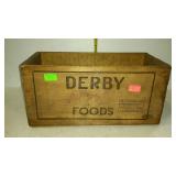 Wood advertisement crate "Derby Foods" - 15 x 7 x