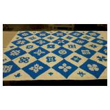 Hand stitched summer weight quilt, measures 61 x