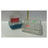 Refrigerator dishes - two are Pyrex