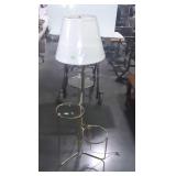 Brass floor lamp, is missing one glass piece,
