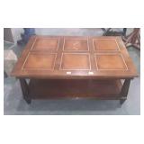 Wooden coffee table, measures 39 inches long by